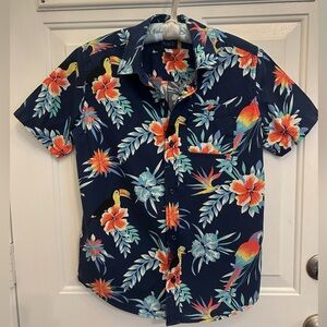 🆓🎉Free w any purchase🌺Children’s Place Boys Tropical Toucan Shirt🌺Youth 14 XL